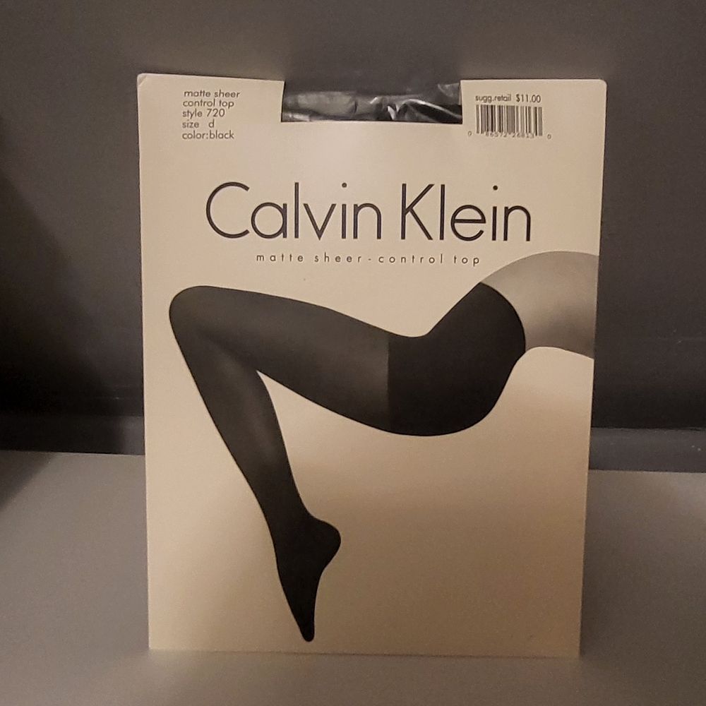 Calvin Klein Matte Sheer Control Top Black Tights